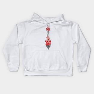 Human spine. Roses with spine. Kids Hoodie